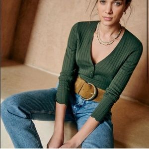 ✨Sezane Lou Sweater Jumper Khaki Medium